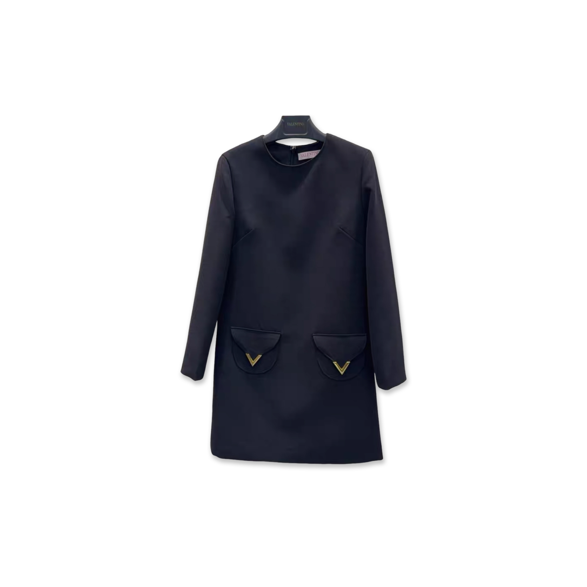 VALENTINO VGOLD CREPE COUTURE BLACK DRESS